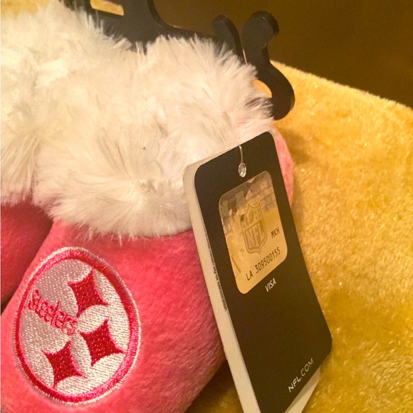 NFL Licensed / STEELERS INFANT BOOTIES / Pink / Grip Sole / Baby 3-6 Months / 🌸 - Picture 11 of 13